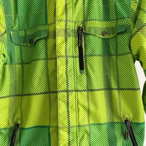 Firefly Youth L Snow Snowboarding Ski Jacket Coat Aquabase Elite Green Gray Hood